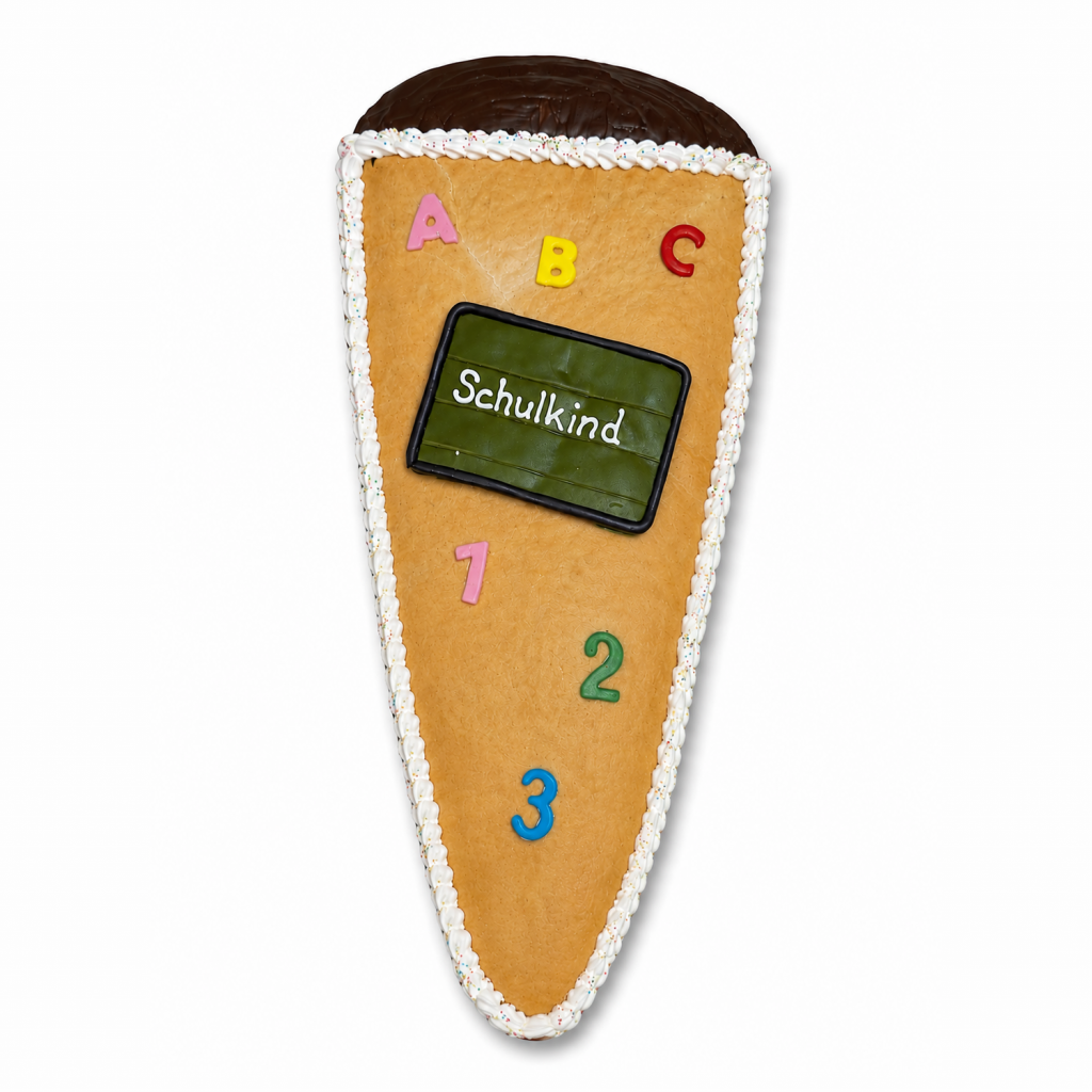 eine Schultüte aus weichem Teig gestaltet für den Start der Schulzeit